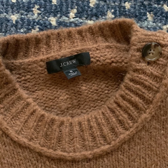 J. Crew acrylic alpaca blend oversized sweater with button shoulder - Picture 2 of 4